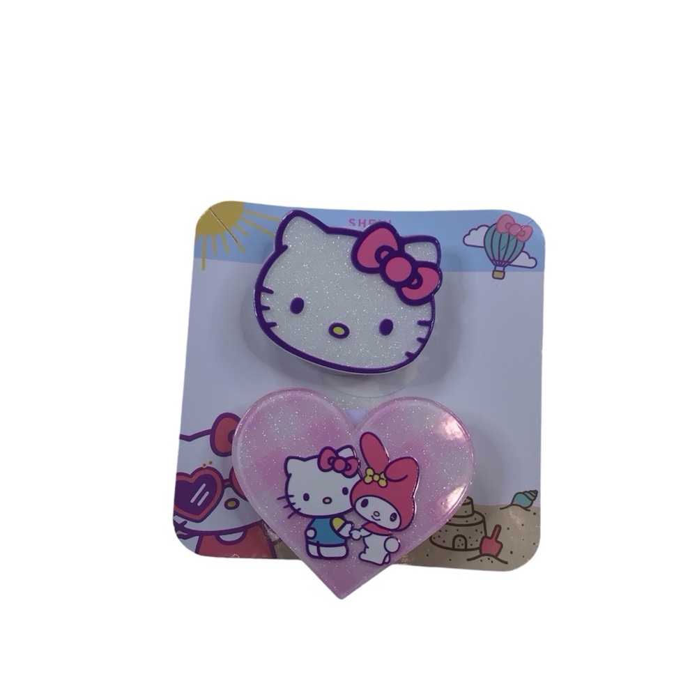 NIB Hello Kitty and Friends 2pc Cartoon Graphic Stand-Out Phone Grip